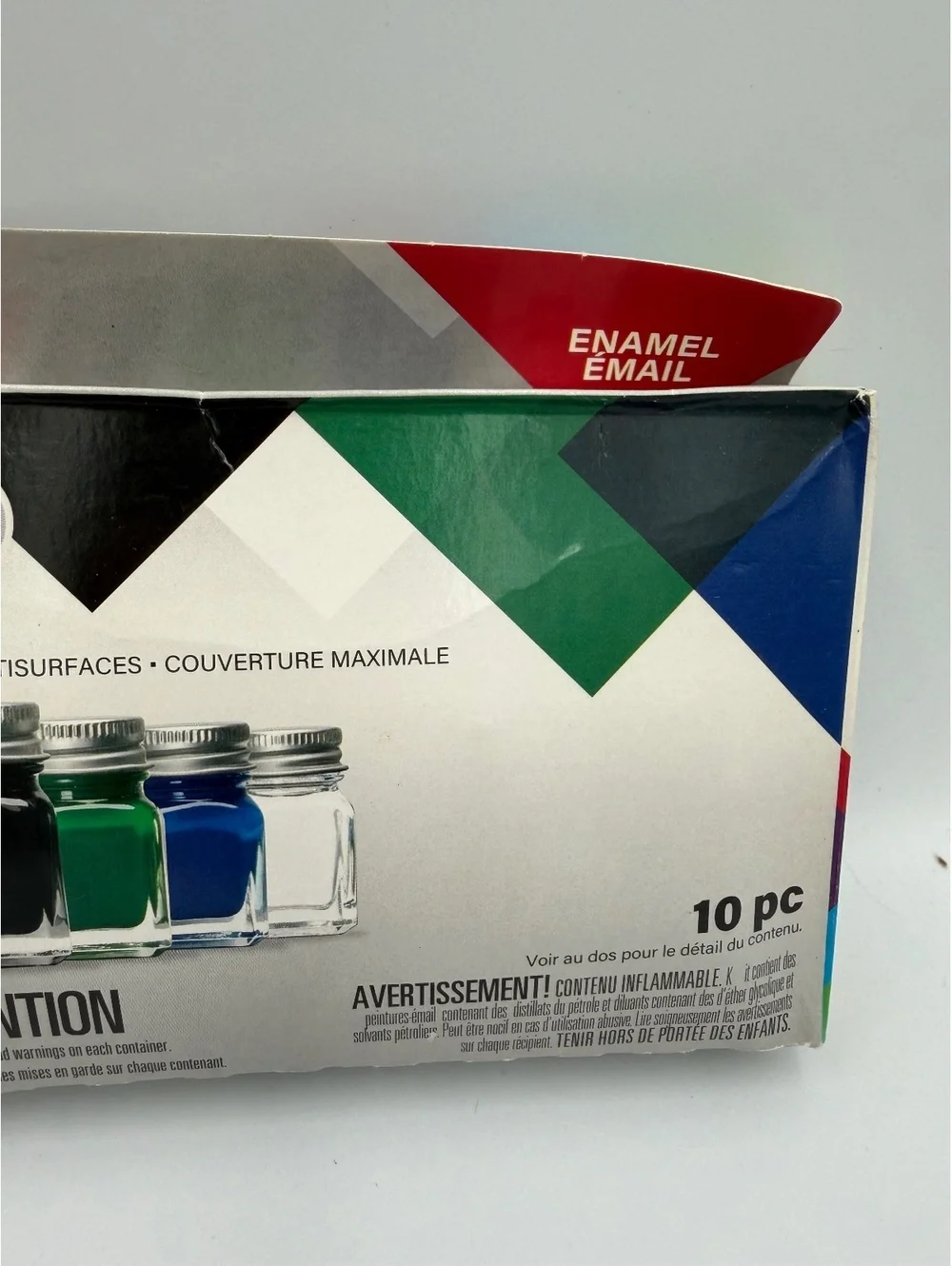 Sealed Testors Enamel Paint Set 10-Piece Multi-Surface Paints with Brush Arts